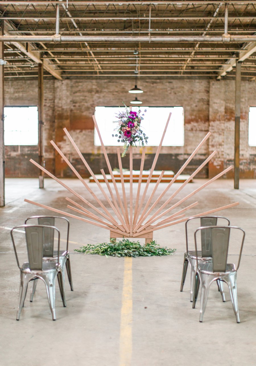 Lavender & Burgundy Love Inspired Industrial Wedding Ideas via TheELD.com