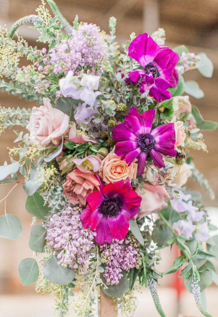 Lavender & Burgundy Love Inspired Industrial Wedding Ideas via TheELD.com