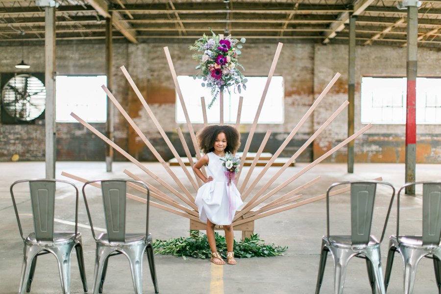 Lavender & Burgundy Love Inspired Industrial Wedding Ideas via TheELD.com