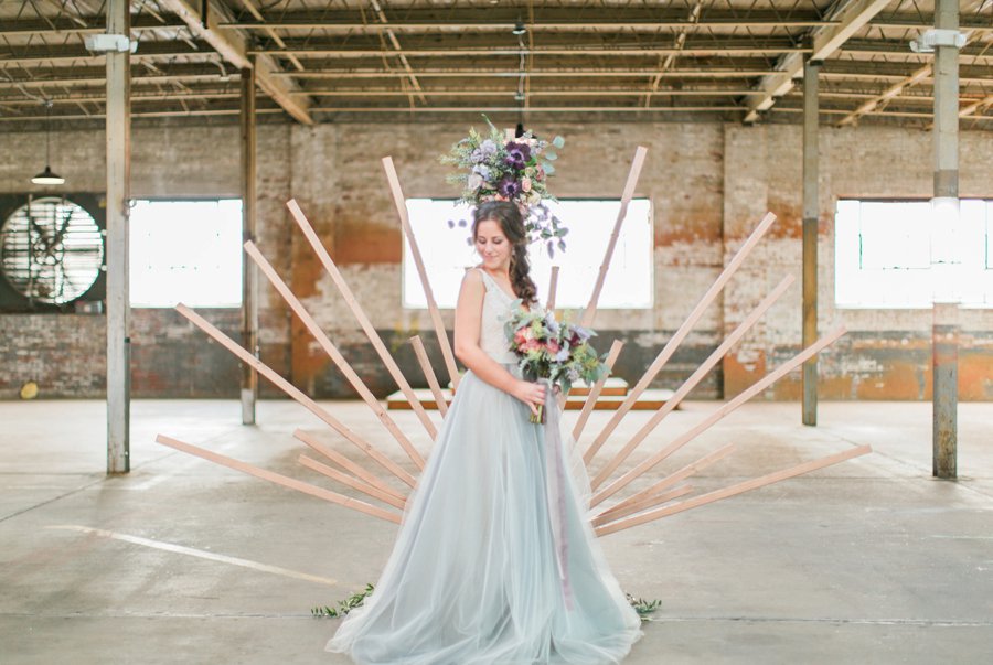 Lavender & Burgundy Love Inspired Industrial Wedding Ideas via TheELD.com