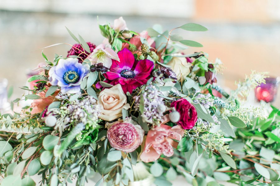 Lavender & Burgundy Love Inspired Industrial Wedding Ideas via TheELD.com