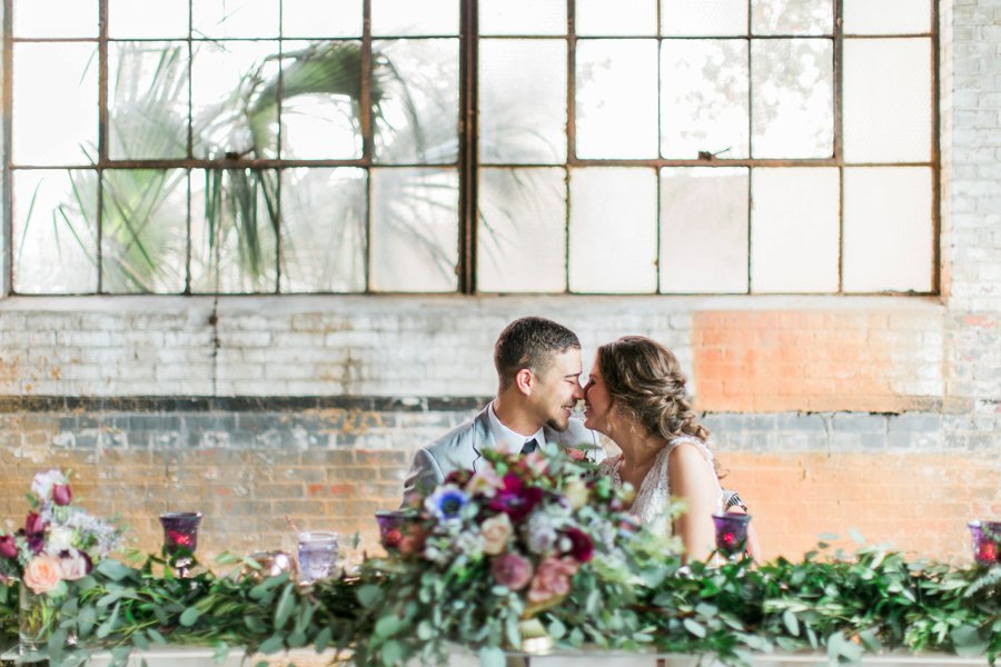 Lavender & Burgundy Love Inspired Industrial Wedding Ideas via TheELD.com