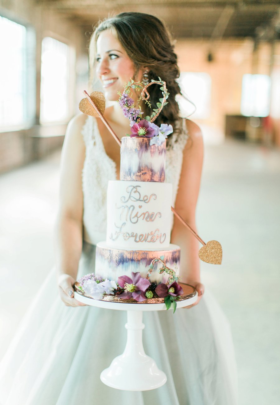 Lavender & Burgundy Love Inspired Industrial Wedding Ideas via TheELD.com