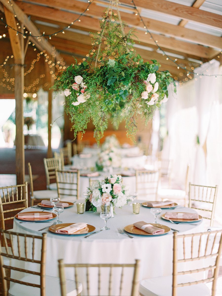 A Romantic Blush and White Rustic Florida Barn Wedding via TheELD.com