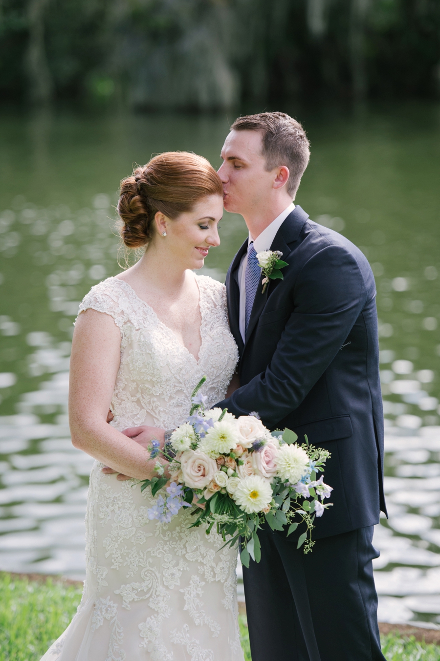 Blue & White Florida Garden Wedding via TheELD.com