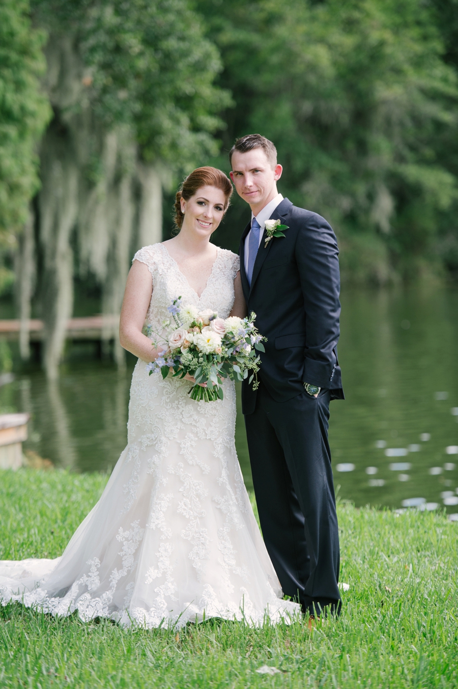 Blue & White Florida Garden Wedding via TheELD.com