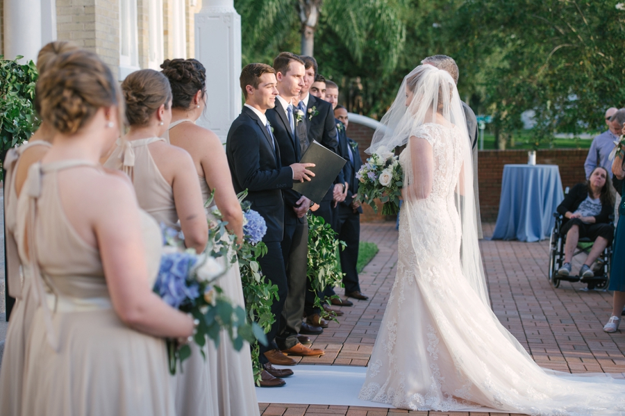 Blue & White Florida Garden Wedding via TheELD.com