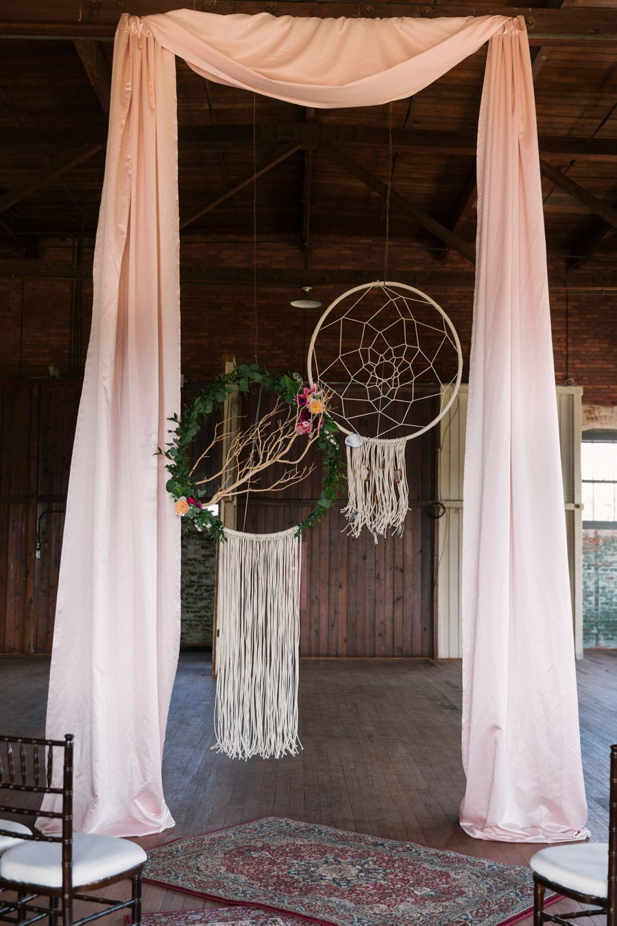 Pink & Mixed Metallic Sophisticated Boho Wedding Ideas via TheELD.com