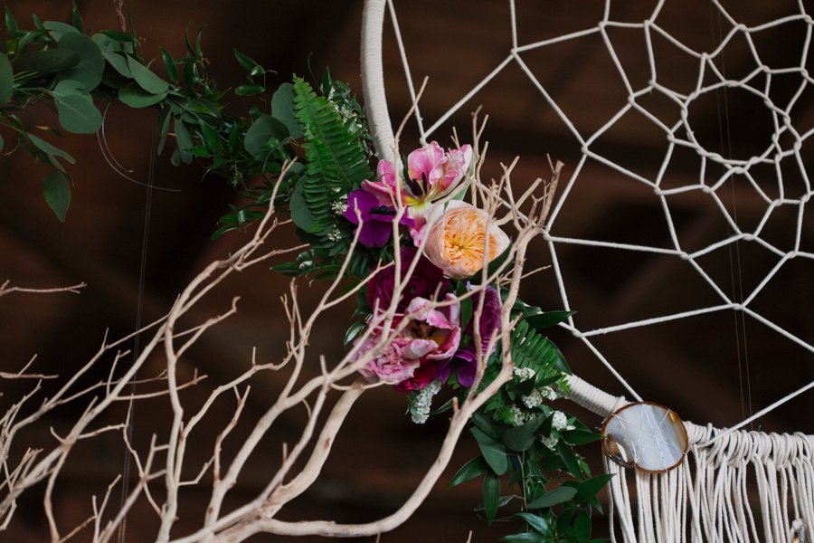 Pink & Mixed Metallic Sophisticated Boho Wedding Ideas via TheELD.com