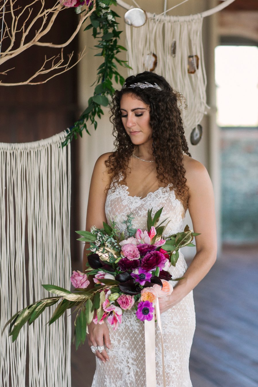 Pink & Mixed Metallic Sophisticated Boho Wedding Ideas via TheELD.com