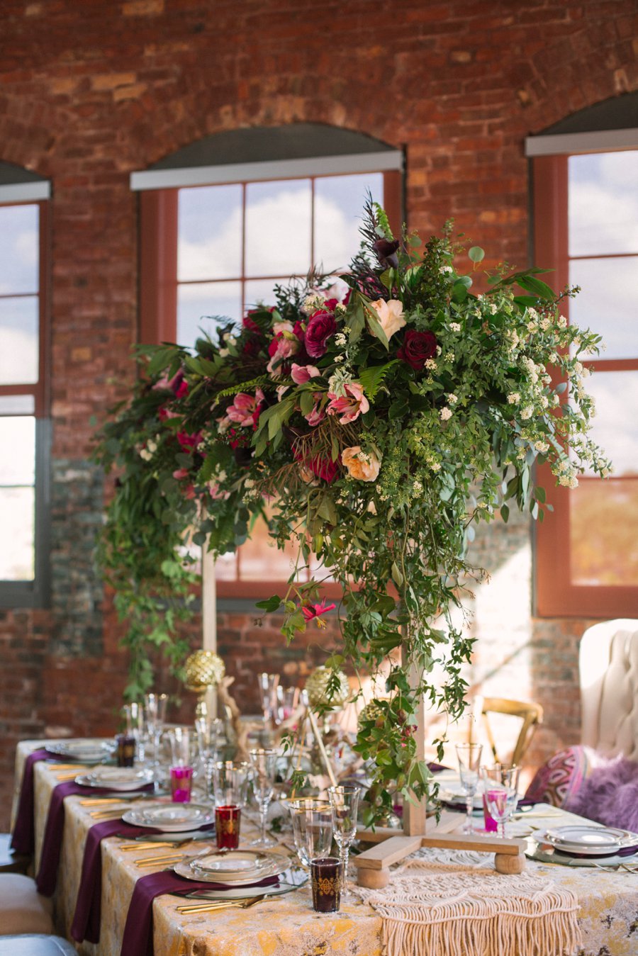 Pink & Mixed Metallic Sophisticated Boho Wedding Ideas via TheELD.com