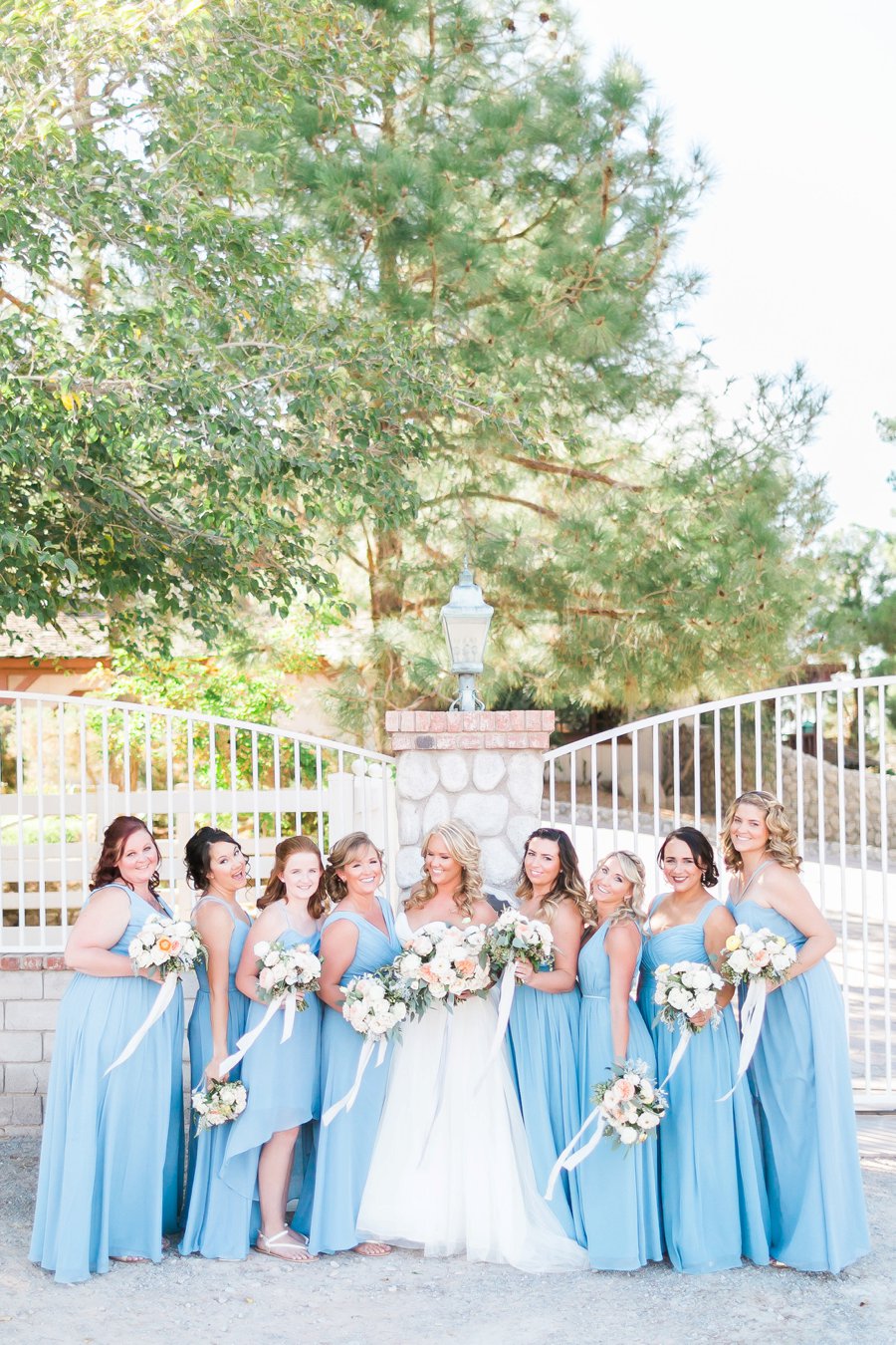 Blue & Peach Las Vegas Garden Wedding via TheELD.com