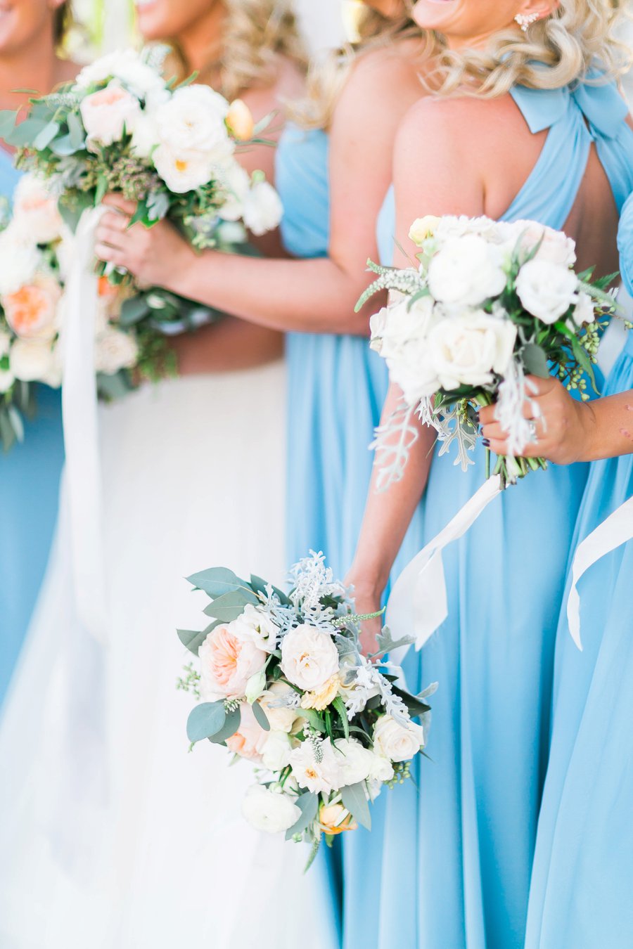 Blue & Peach Las Vegas Garden Wedding via TheELD.com