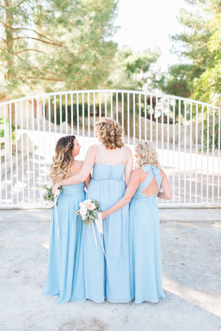 Blue & Peach Las Vegas Garden Wedding via TheELD.com