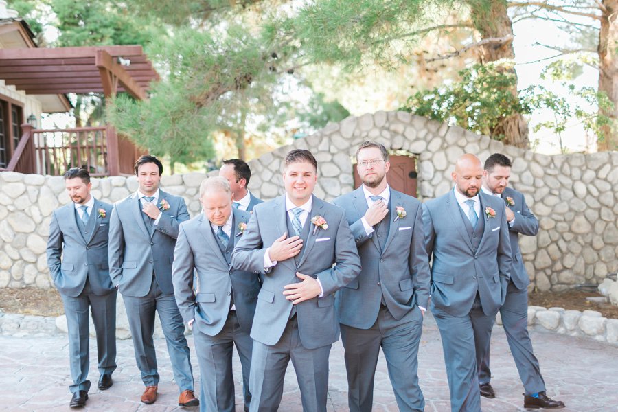 Blue & Peach Las Vegas Garden Wedding via TheELD.com