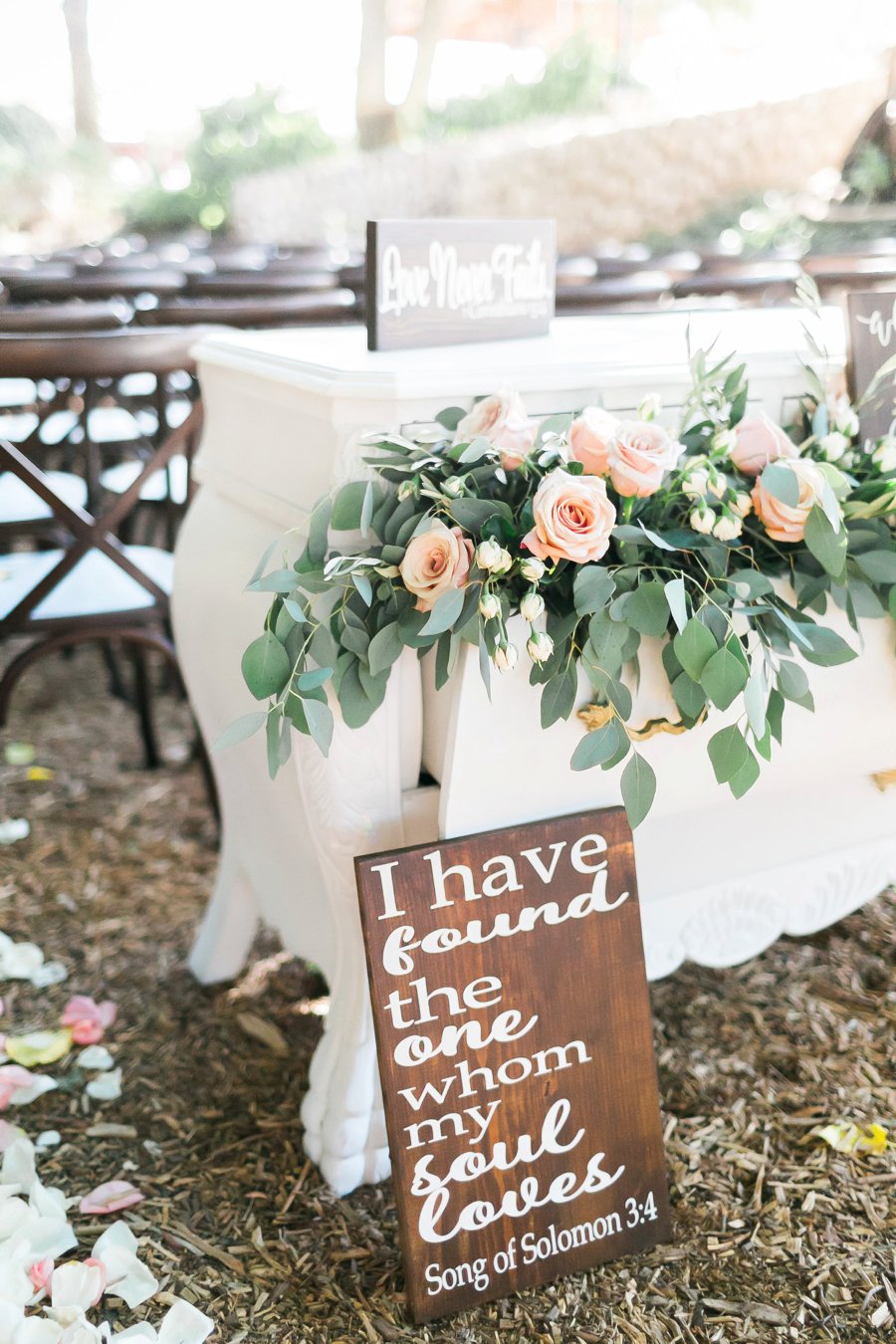 Blue & Peach Las Vegas Garden Wedding via TheELD.com