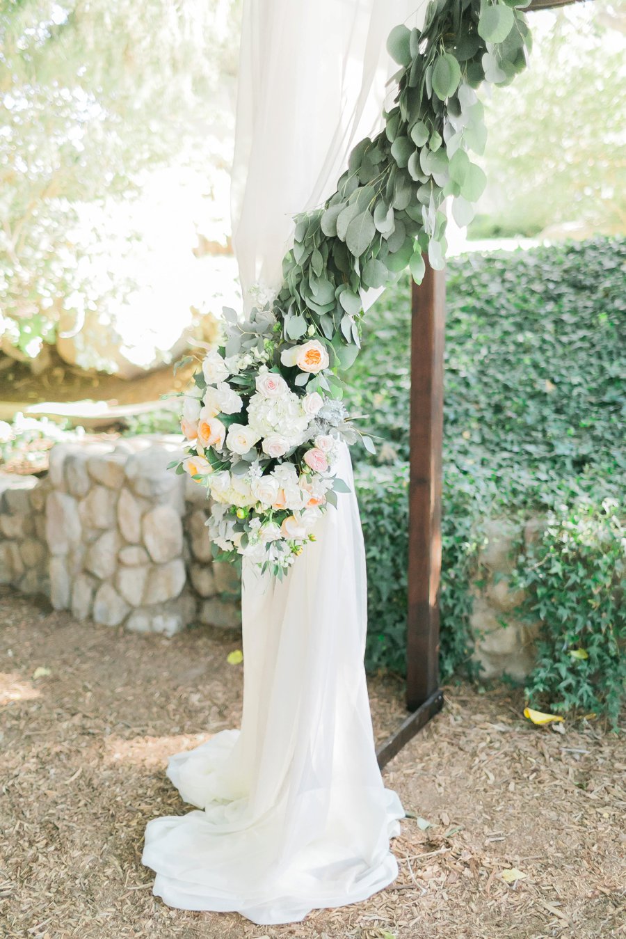 Blue & Peach Las Vegas Garden Wedding via TheELD.com