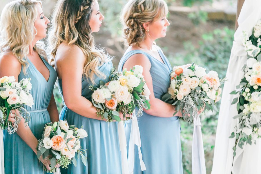 Blue & Peach Las Vegas Garden Wedding via TheELD.com