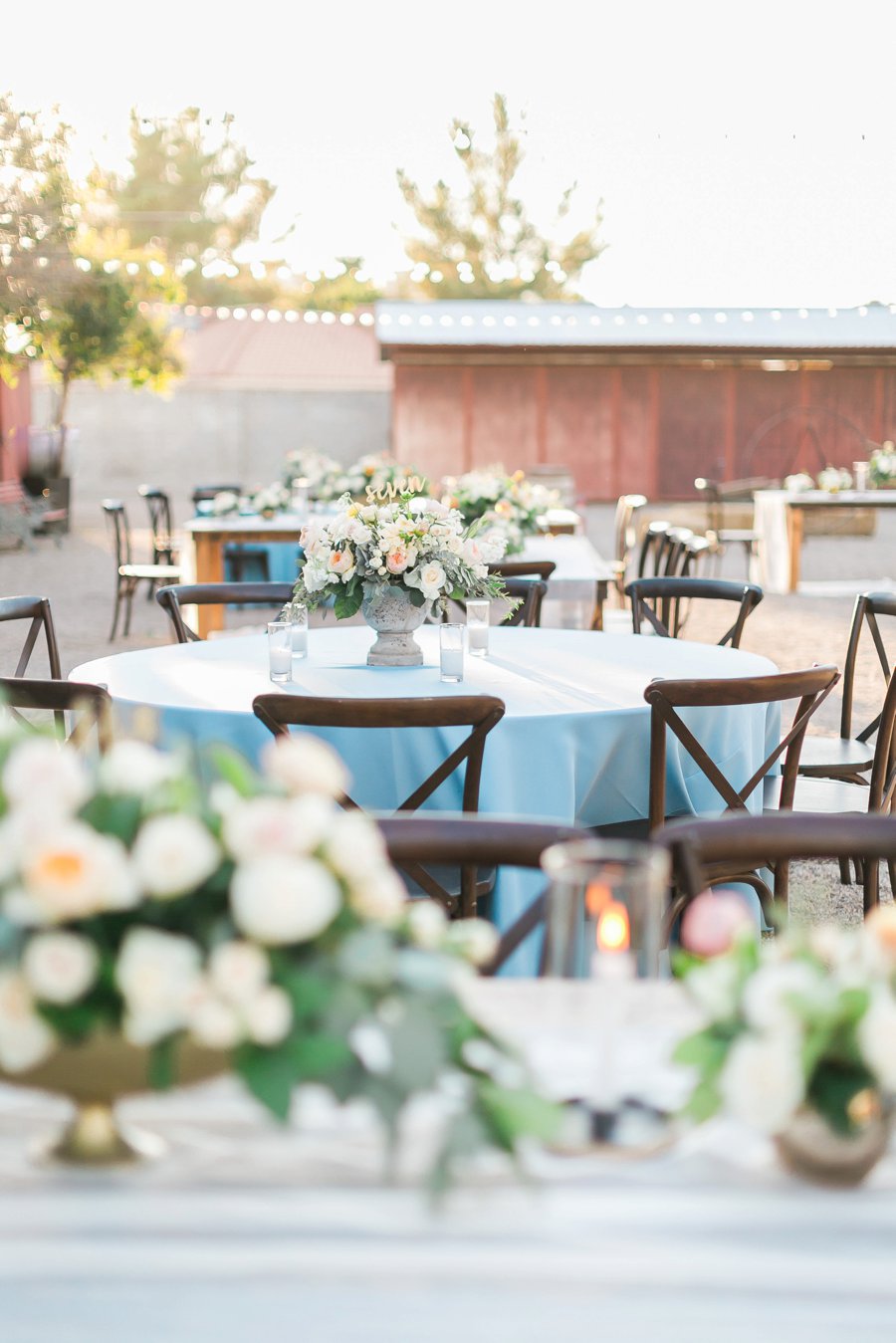 Blue & Peach Las Vegas Garden Wedding via TheELD.com