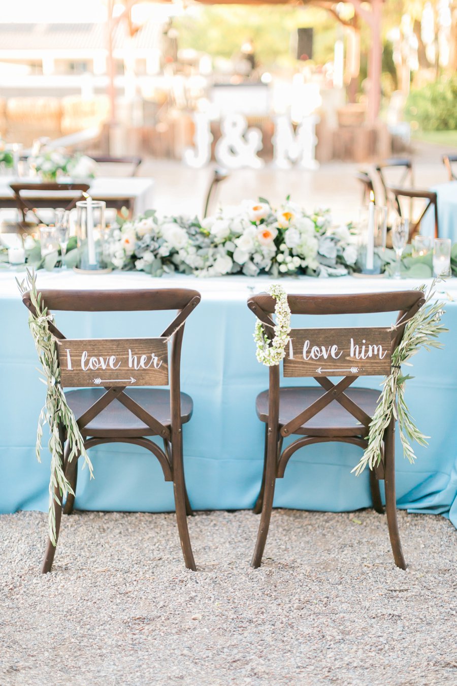 Blue & Peach Las Vegas Garden Wedding via TheELD.com