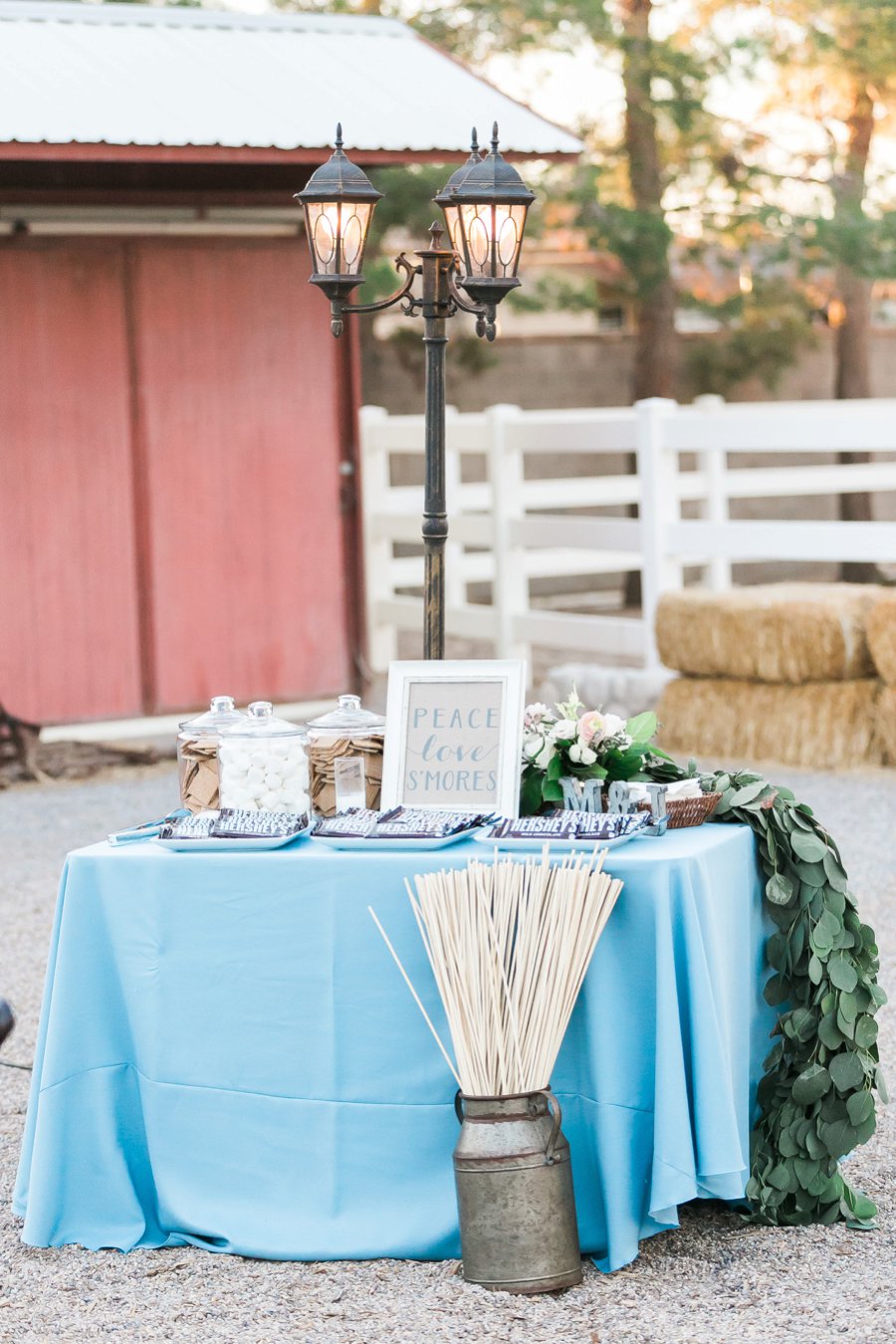 Blue & Peach Las Vegas Garden Wedding via TheELD.com