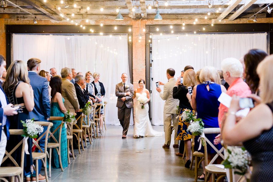 Ivory & Green Industrial Maryland Wedding via TheELD.com