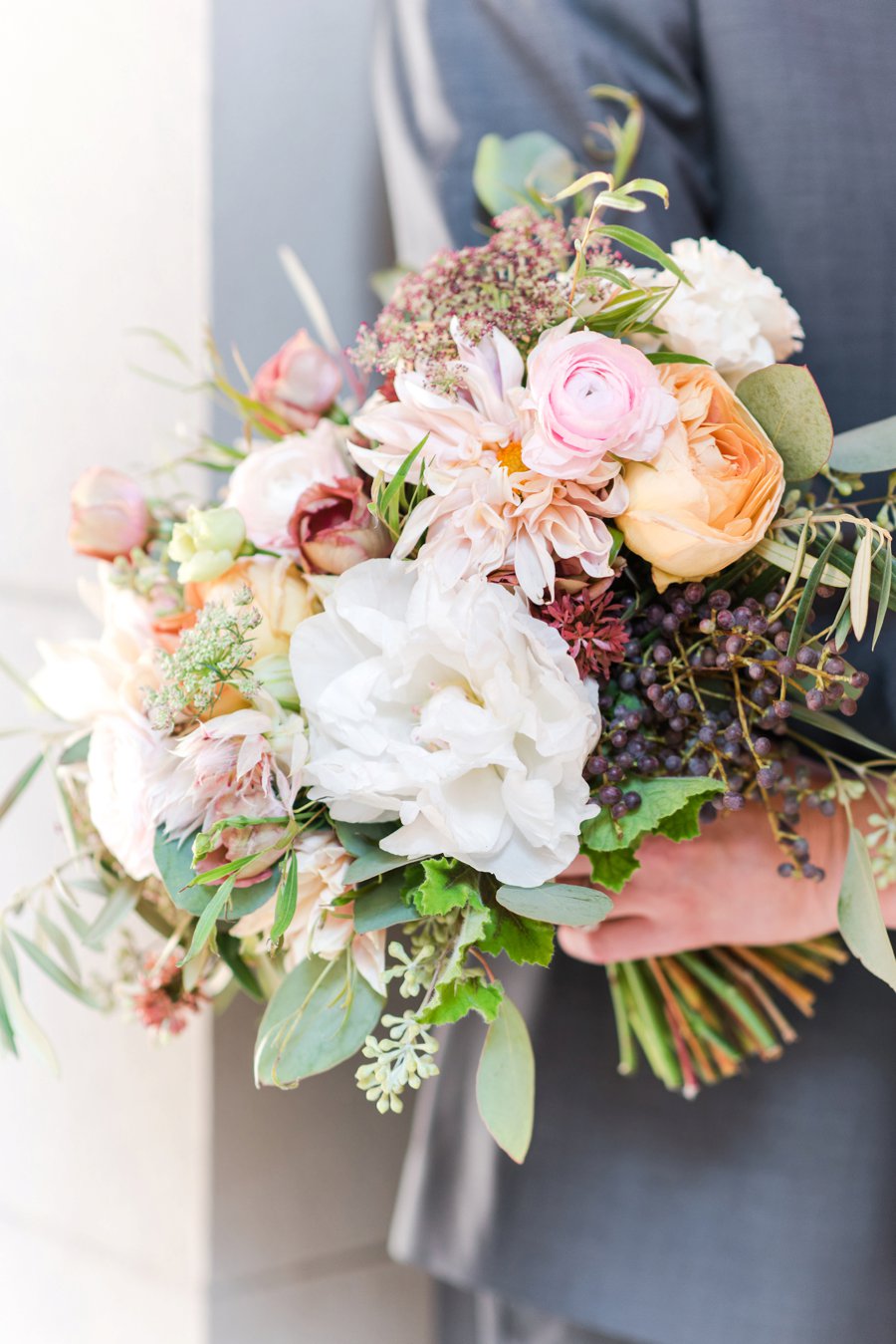 Blush & Grey Tennessee Wedding via TheELD.com