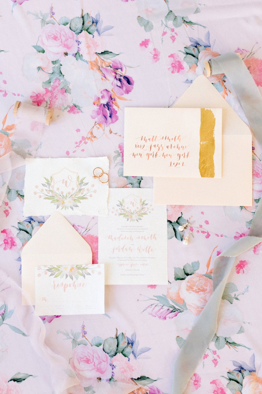 Pink & Peach Florida Floral Garden Wedding Ideas via TheELD.com