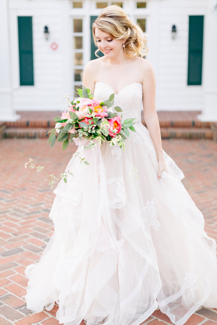 Pink & Peach Florida Floral Garden Wedding Ideas via TheELD.com