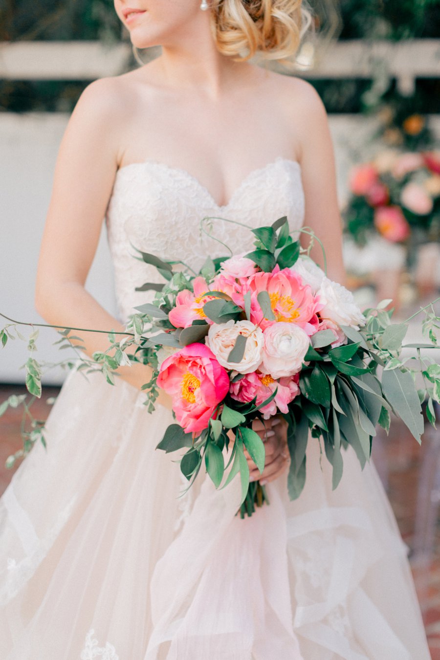 Pink & Peach Florida Floral Garden Wedding Ideas via TheELD.com