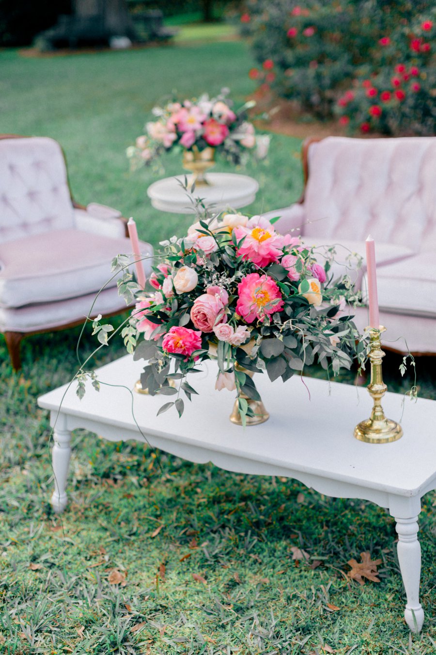 Pink & Peach Florida Floral Garden Wedding Ideas via TheELD.com
