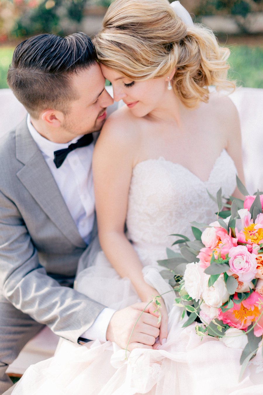 Pink & Peach Florida Floral Garden Wedding Ideas via TheELD.com