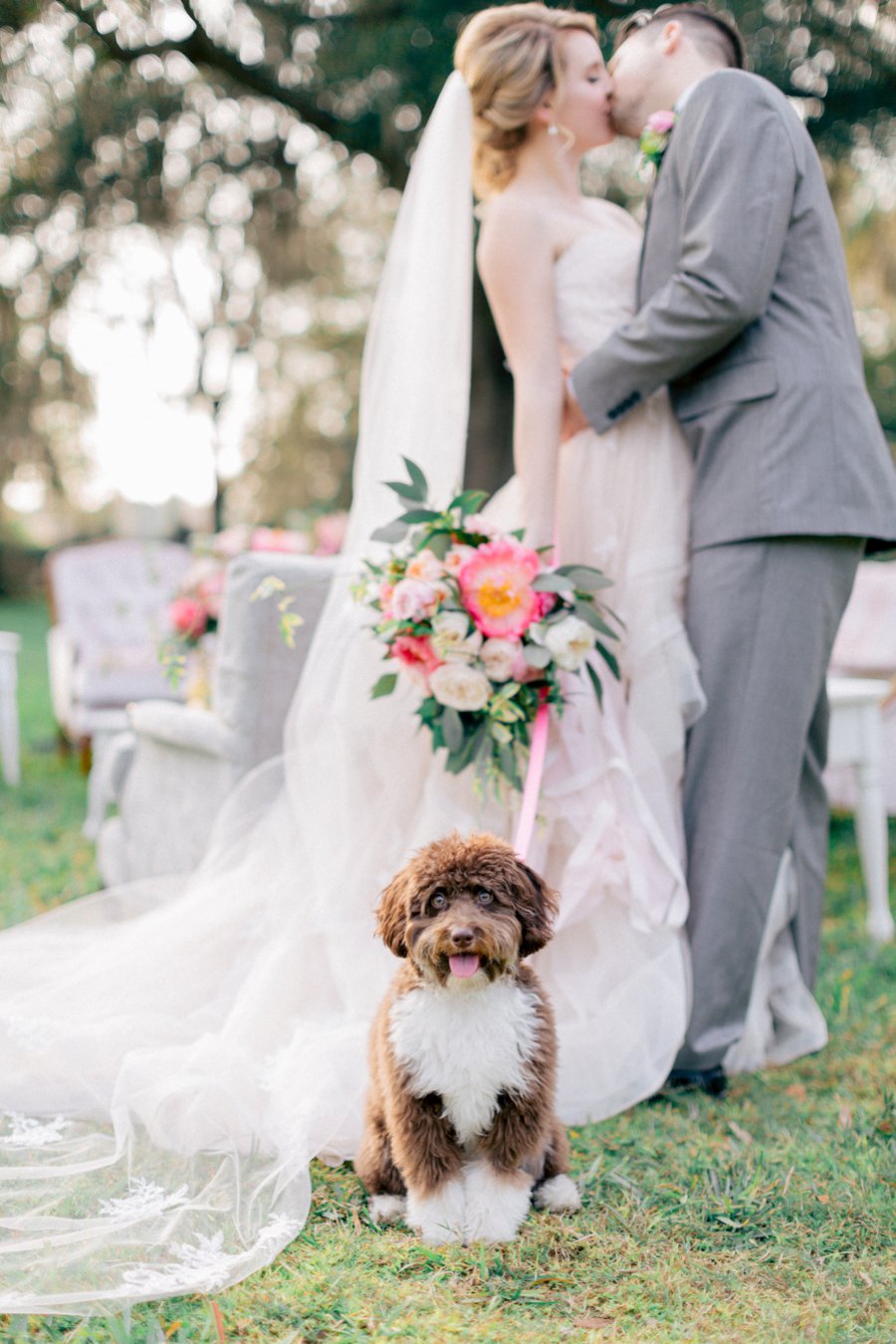 Pink & Peach Florida Floral Garden Wedding Ideas via TheELD.com