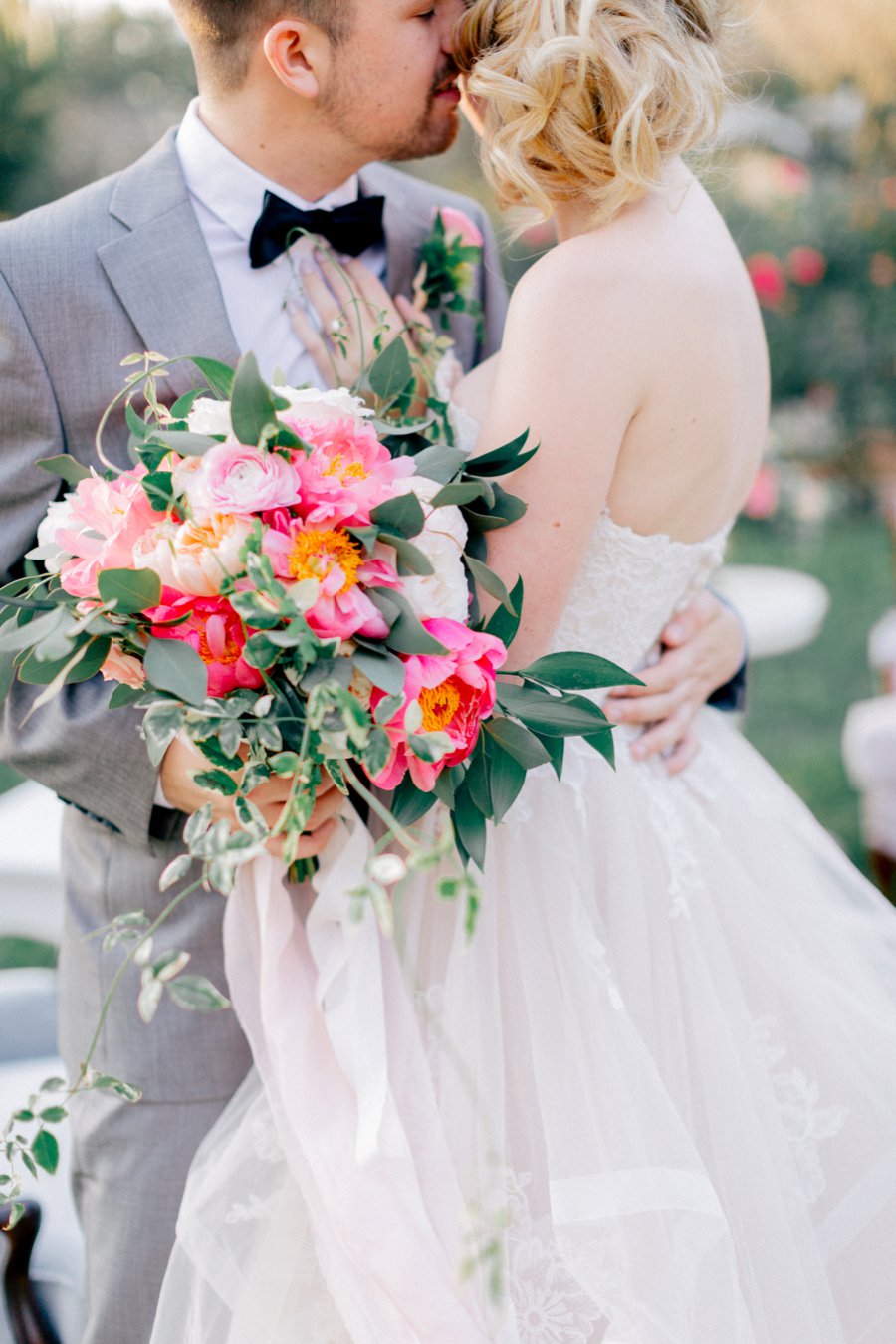 Pink & Peach Florida Floral Garden Wedding Ideas via TheELD.com