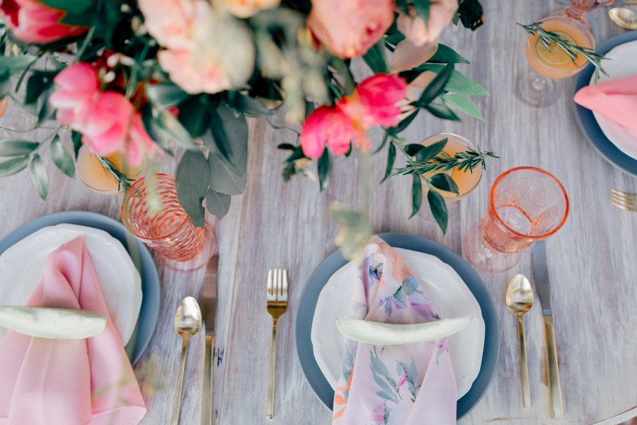 Pink & Peach Florida Floral Garden Wedding Ideas via TheELD.com