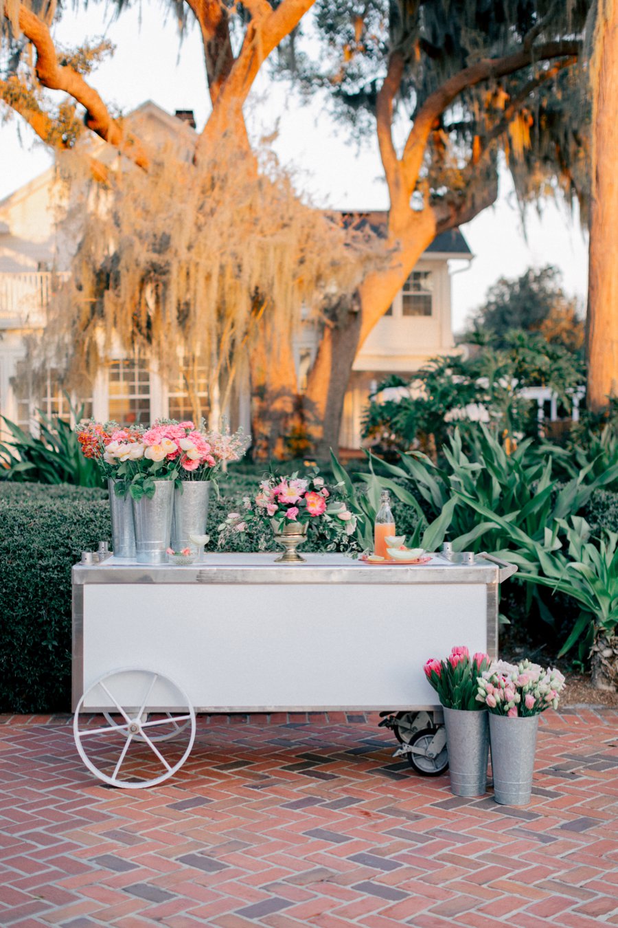 Pink & Peach Florida Floral Garden Wedding Ideas via TheELD.com