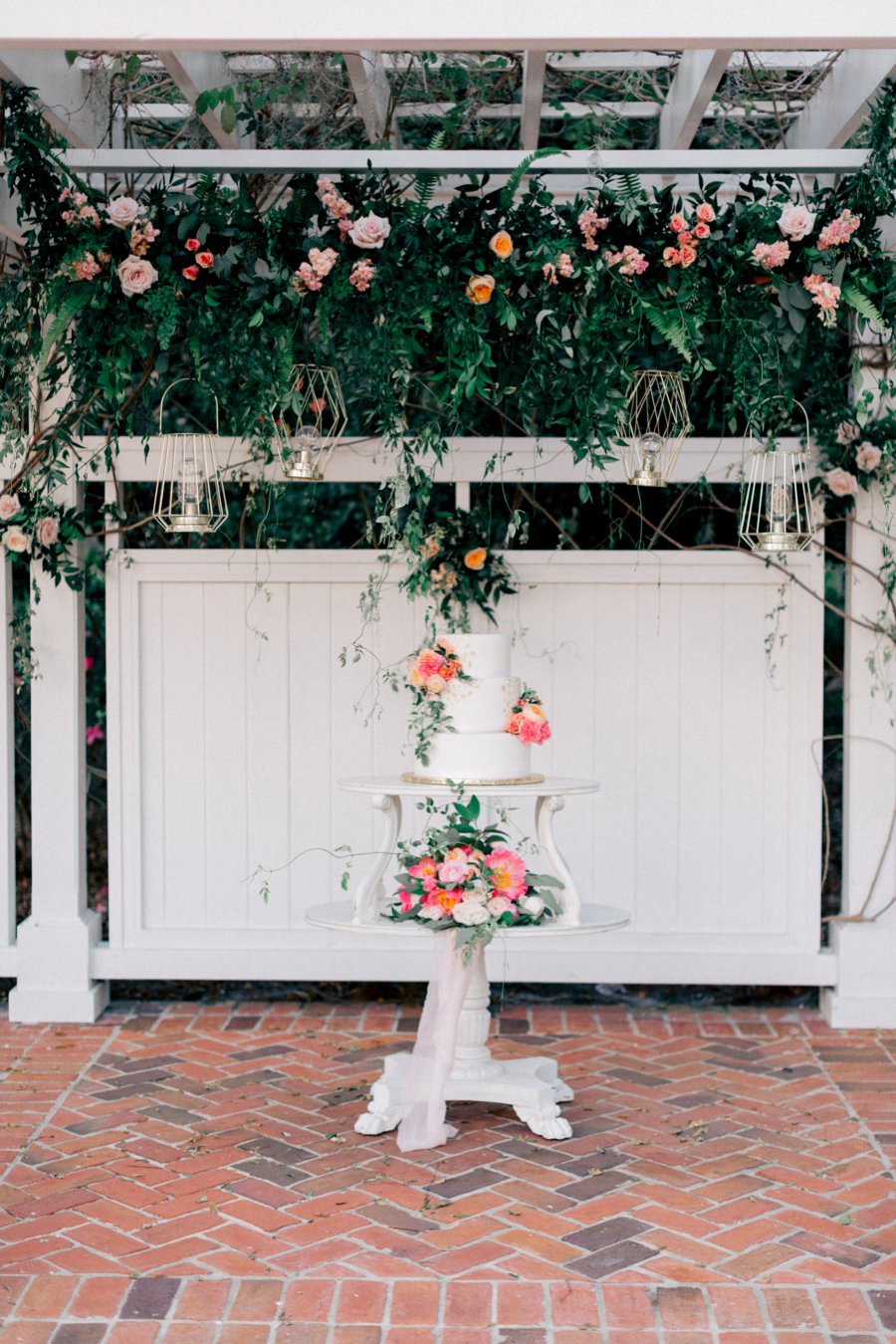 Pink & Peach Florida Floral Garden Wedding Ideas via TheELD.com