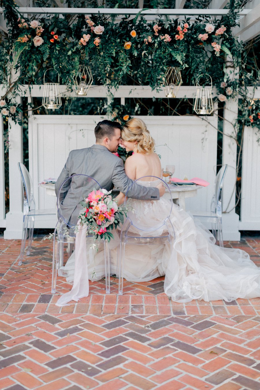 Pink & Peach Florida Floral Garden Wedding Ideas via TheELD.com