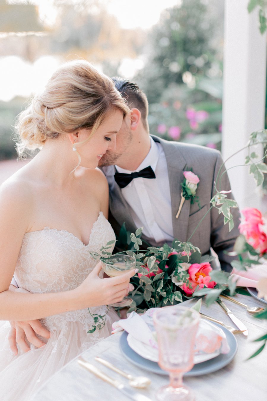 Pink & Peach Florida Floral Garden Wedding Ideas via TheELD.com