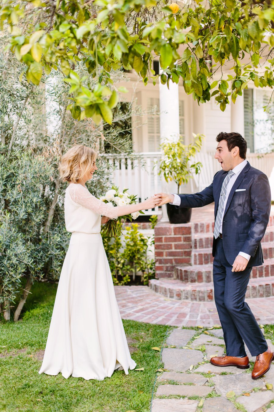 An Intimate Green & White Los Angeles Wedding via TheELD.com