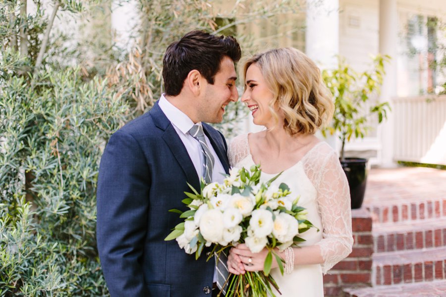 An Intimate Green & White Los Angeles Wedding via TheELD.com