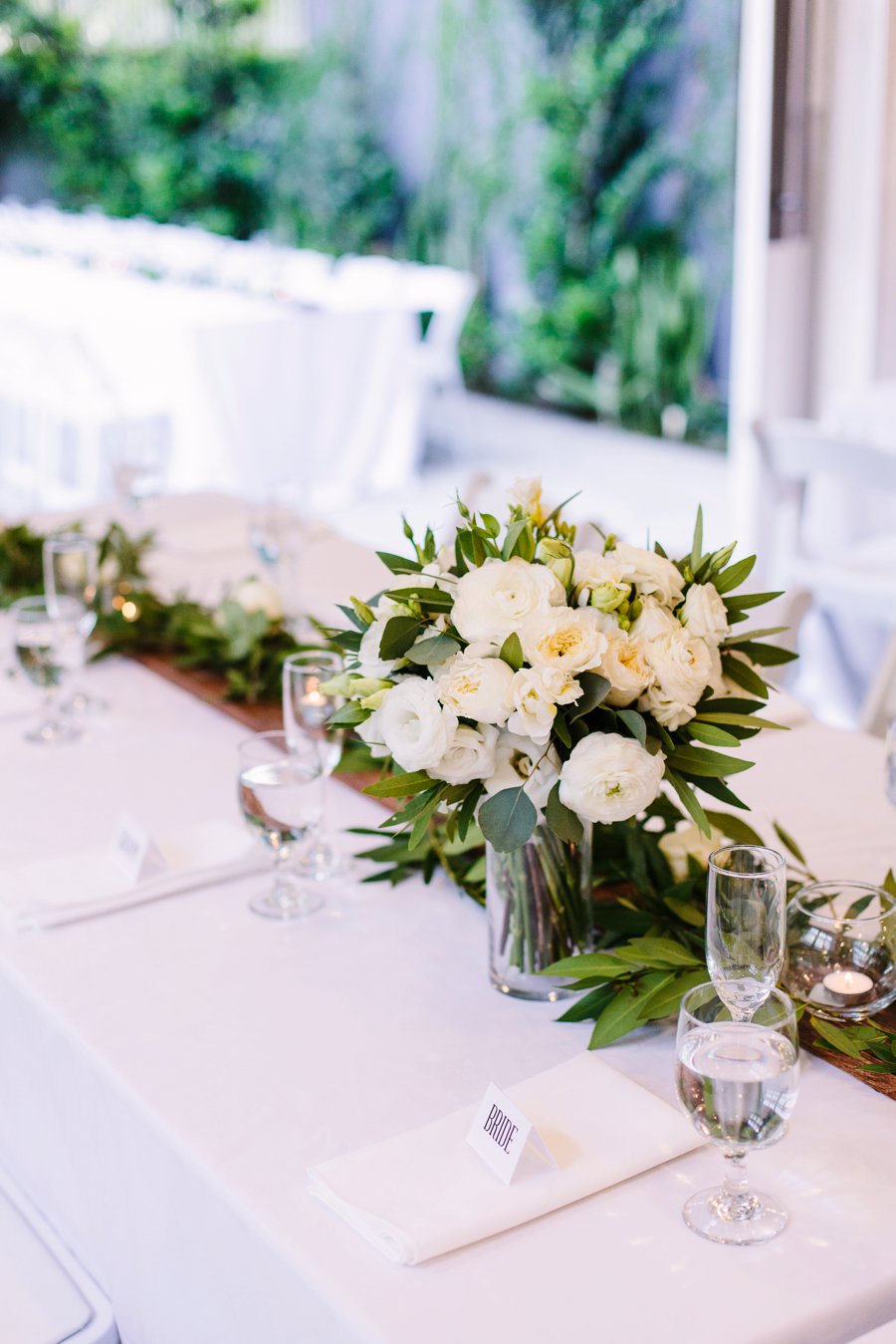 An Intimate Green & White Los Angeles Wedding via TheELD.com