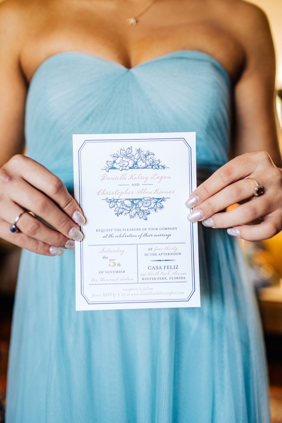 An Elegant Deep Red and Blue Central Florida Wedding via TheELD.com