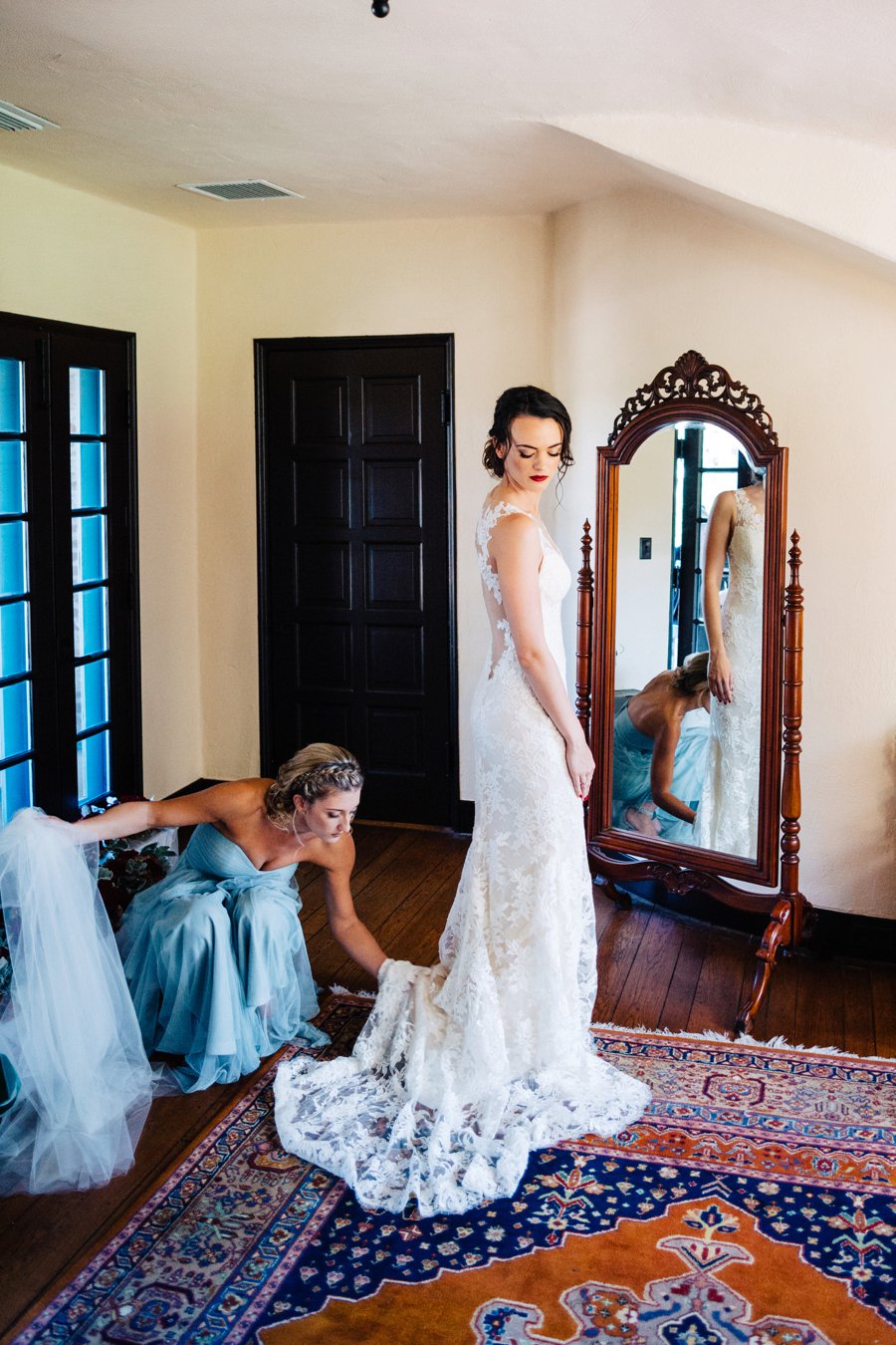 An Elegant Deep Red and Blue Central Florida Wedding via TheELD.com