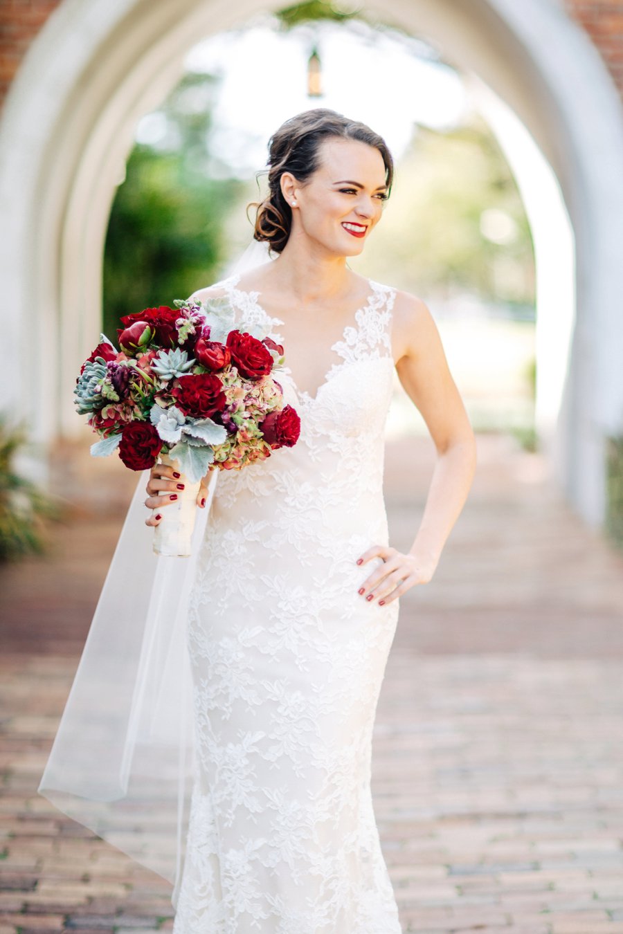 An Elegant Deep Red and Blue Central Florida Wedding via TheELD.com