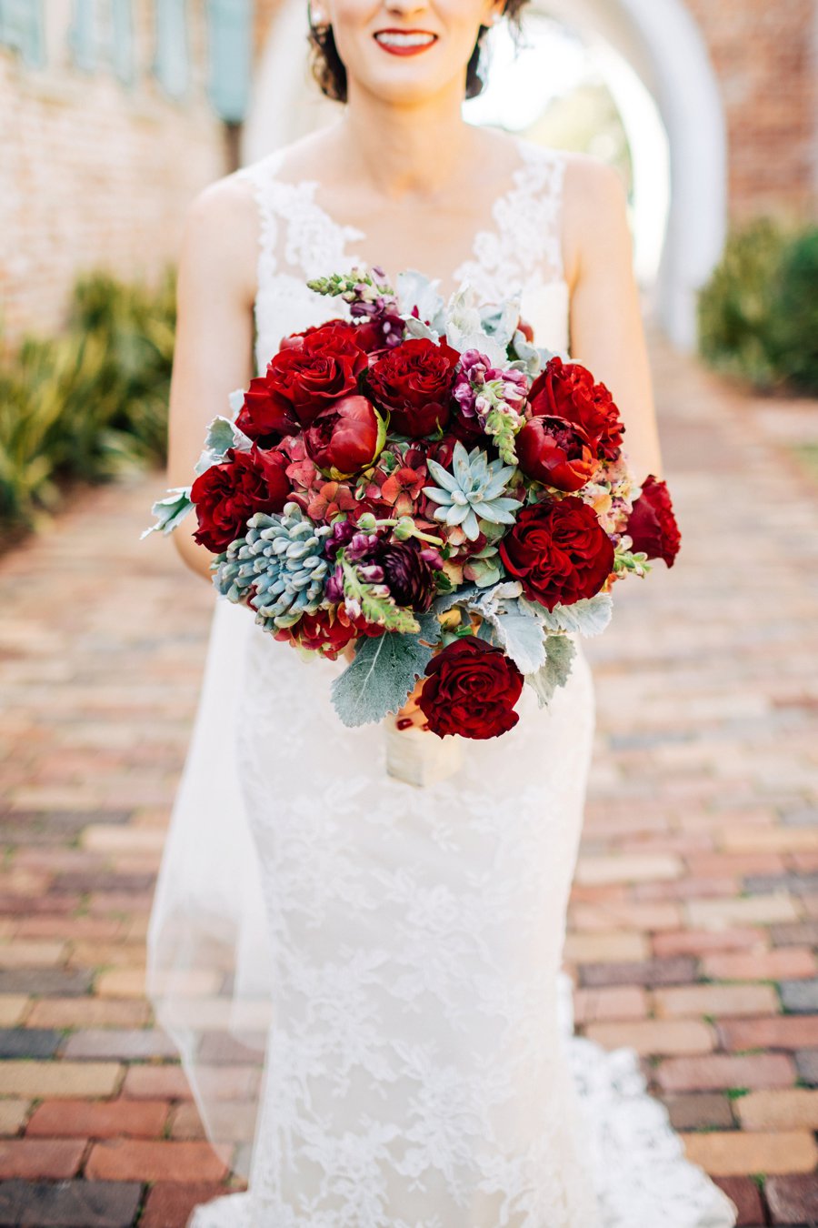 An Elegant Deep Red and Blue Central Florida Wedding via TheELD.com