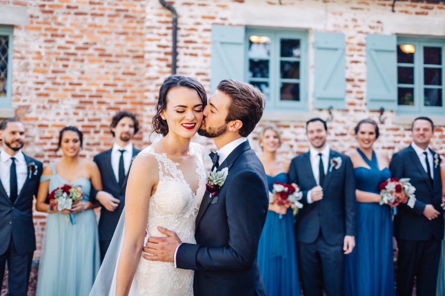 An Elegant Deep Red and Blue Central Florida Wedding via TheELD.com