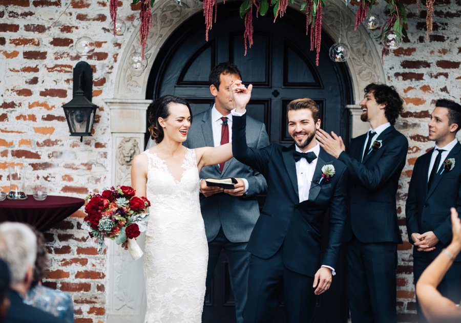 An Elegant Deep Red and Blue Central Florida Wedding via TheELD.com