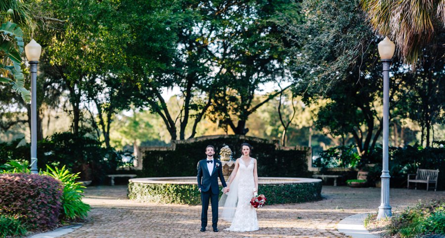 An Elegant Deep Red and Blue Central Florida Wedding via TheELD.com