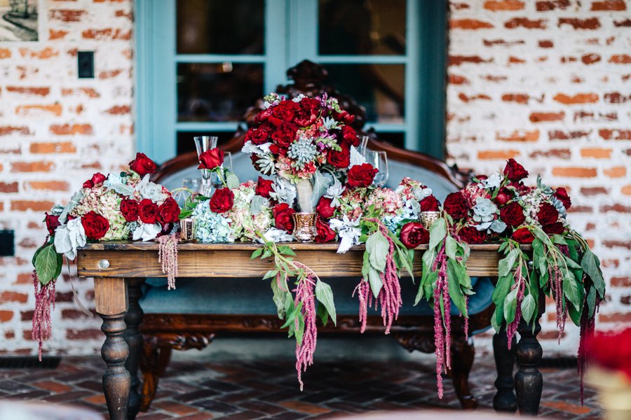 An Elegant Deep Red and Blue Central Florida Wedding via TheELD.com